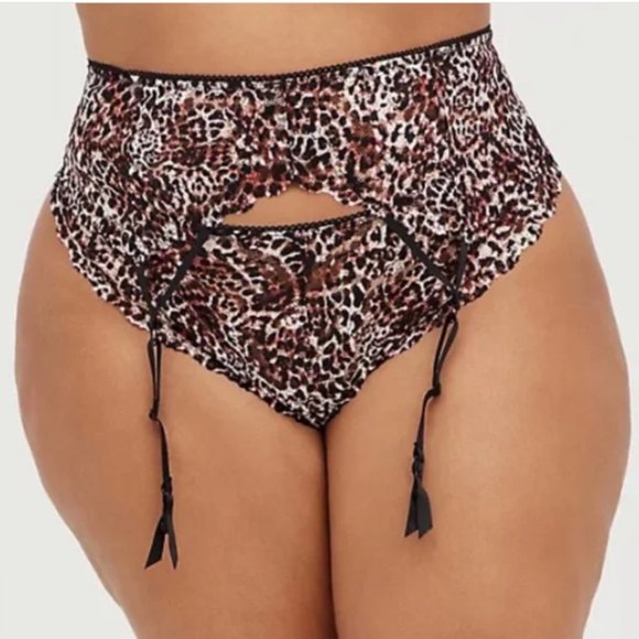 NWT Torrid Garter - Lace Strappy Leopard - Picture 3 of 4